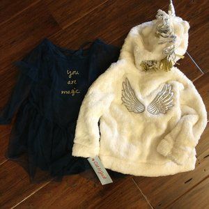 Cat & Jack Unicorn Jacket & Dress NEW